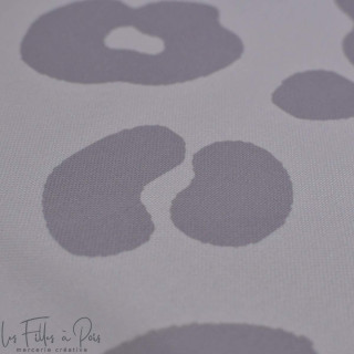 Coupon de tissu imperméable motif léopard "Angels" - Tons figue givrée - 70cm -  Les Filles à Pois Les Filles à Pois - Design ® 