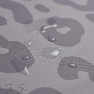 Coupon de tissu imperméable motif léopard "Angels" - Tons figue givrée - 70cm -  Les Filles à Pois Les Filles à Pois - Design ® 