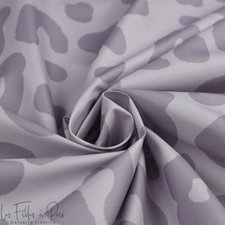 Coupon de tissu imperméable motif léopard "Angels" - Tons figue givrée - 70cm -  Les Filles à Pois Les Filles à Pois - Design ® 