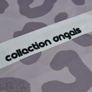 Coupon de tissu imperméable motif léopard "Angels" - Tons figue givrée - 70cm -  Les Filles à Pois Les Filles à Pois - Design ® 