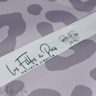 Coupon de tissu imperméable motif léopard "Angels" - Tons figue givrée - 70cm -  Les Filles à Pois Les Filles à Pois - Design ® 