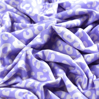 Tissu lycra motif fleurs collection "Contrastes" - Violet et écru - Les Filles à Pois - UV50+ Les Filles à Pois - Design ® - Mer