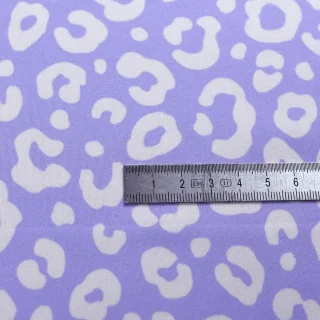 Tissu lycra maillot de bain fleurs "Lavender Clash" Violet et écru - UFP50+ - Collections Contrastes - Les Filles à Pois Design 