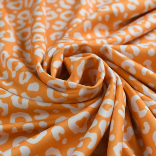 Tissu lycra motif fleurs collection "Contrastes" - Orange et écru - Les Filles à Pois - UV50+ Les Filles à Pois - Design ® - Mer