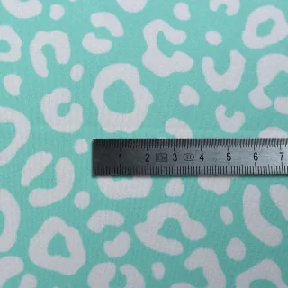 Tissu lycra maillot de bain fleurs "Lagoon Rush" vert et écru - UFP50+ - Collections Contrastes - Les Filles à Pois Design Les F