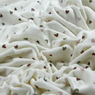 Tissu jersey éponge à petits cœurs – Doux, extensible et absorbant Tissus et mercerie créative – Nos sélections sans marque - 4