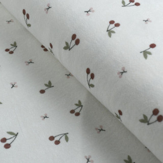 Tissu jersey éponge motif cerise Autres marques - Tissus et mercerie - 1