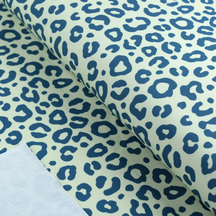 Tissu french terry léopard "Indigoa" pétrole et vanille - Collection Contrastes - Les Filles à Pois Design Les Filles à Pois - D Tissu french terry léopard "Indigoa" pétrole et vanille - Collection Contrastes - Les Filles à Pois Design Les Filles à Pois - D