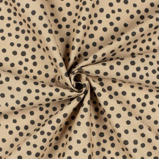 Tissu demi natté "Cheetah" - Pois - Noir et naturel Autres marques - Tissus et mercerie - 2