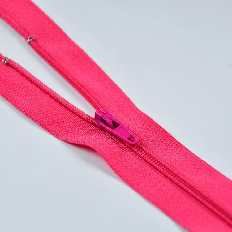 Lot de 2 fermetures éclair nylon – Non séparables – 25 cm – 19 couleurs - 9