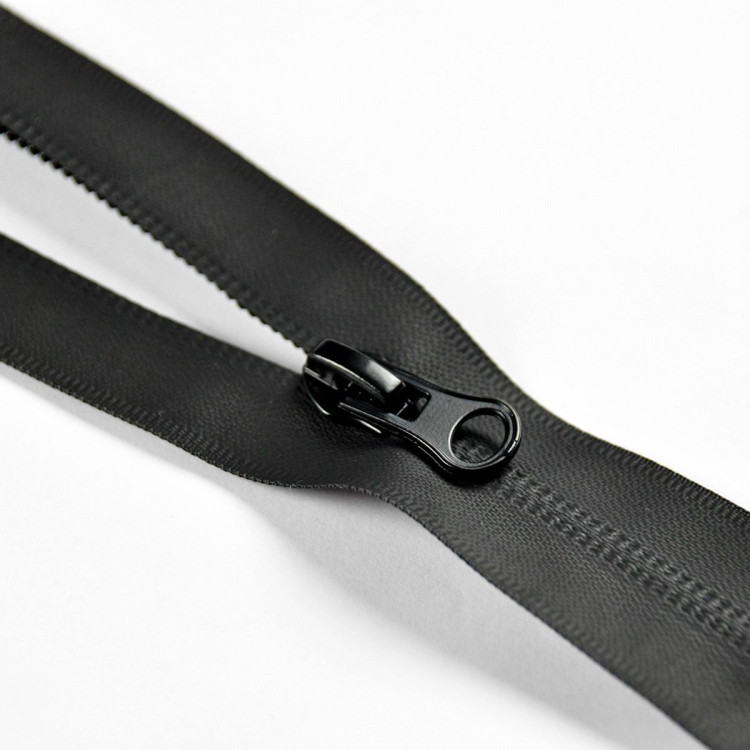 Fermeture à glissière imperméable polyuréthane curseur inversé - Noir - 1 Fermeture à glissière imperméable polyuréthane curseur inversé - Noir - 1