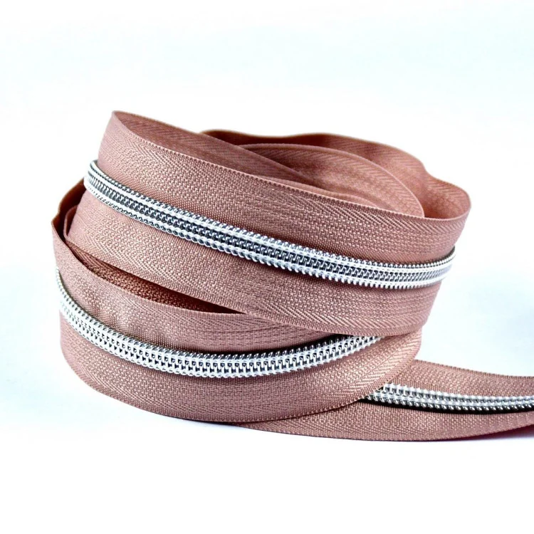 Fermeture éclair au mètre – Maille métal argenté – 22 couleurs – Avec 3 curseurs assortis Tissus et mercerie créative – Nos séle