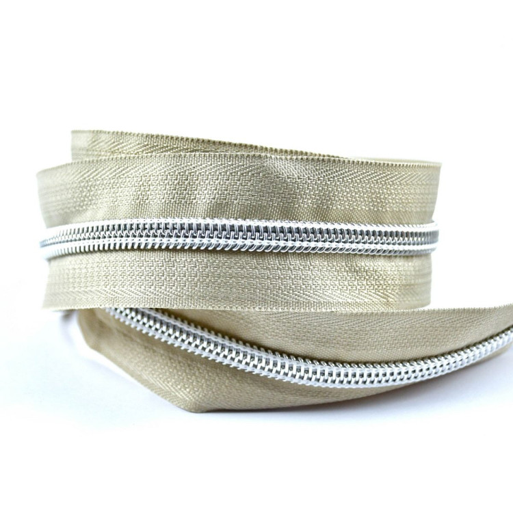 Fermeture eclair au mètre + curseurs assortis - Spiralée argentée - Nylon Autres marques - Tissus et mercerie - 21 Fermeture eclair au mètre + curseurs assortis - Spiralée argentée - Nylon Autres marques - Tissus et mercerie - 21
