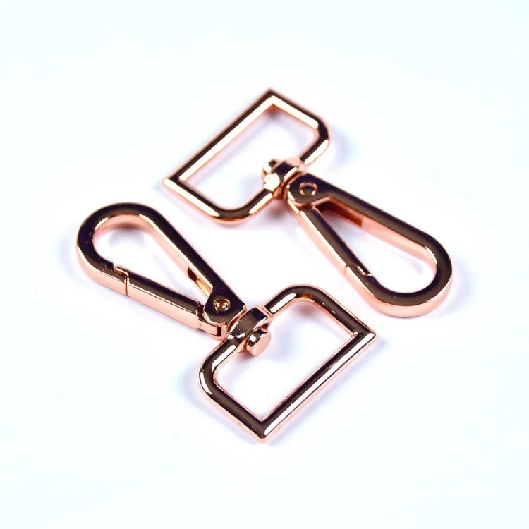 Mousquetons tournants doré rose – 20, 25, 30 ou 38 mm – Lot de 2 Tissus et mercerie créative – Nos sélections sans marque - 1