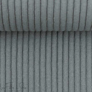 Coupon de bords-côtes jersey côtelé tubulaire - Vieux vert - 250cm Tissus et mercerie créative – Nos sélections sans marque - 1