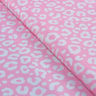 Tissu imperméable déperlant léopard "Sugarwild" rose et écru - Collection Contrastes - Les Filles à Pois Design Les Filles à Poi