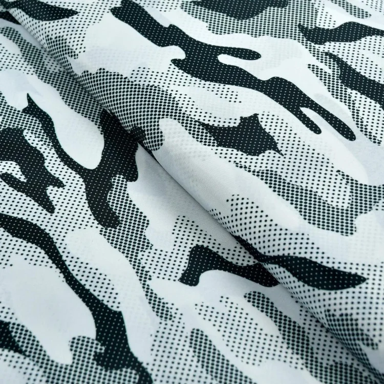 Tissu imperméable déperlant "Signal Radar - White" blanc - Spécial coupe-vent - Collection Grumman - Les Filles à Pois Design L