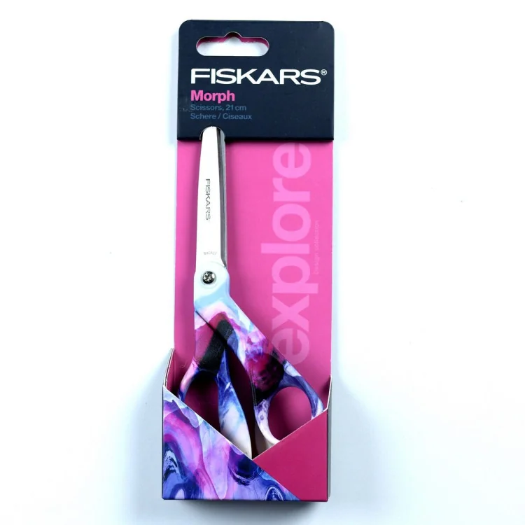 Ciseaux couture Fiskars 21 cm – Collection Morph – Poignées ergonomiques droitiers Fiskars : ciseaux couture, cutters rotatifs e