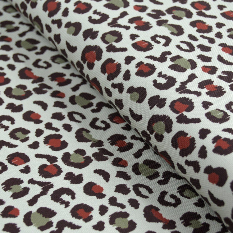 Tejido medio trenzado "Baghera" - Leopardo - Natural, terracota y caqui "Klass"- Les Filles à Pois Les Filles à Pois - Design ® Tejido medio trenzado "Baghera" - Leopardo - Natural, terracota y caqui "Klass"- Les Filles à Pois Les Filles à Pois - Design ®