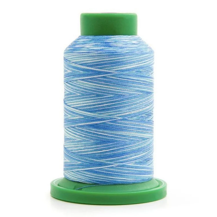 Fil à broder universel machine ISACORD MULTI COLORE Chiné 1000M - bleu - 9605 Mettler : fils à coudre, broder et surjeter de qua