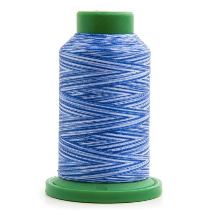 Fil à broder universel machine ISACORD MULTI COLORE Chiné 1000M - bleu - 9929 Mettler : fils à coudre, broder et surjeter de qua