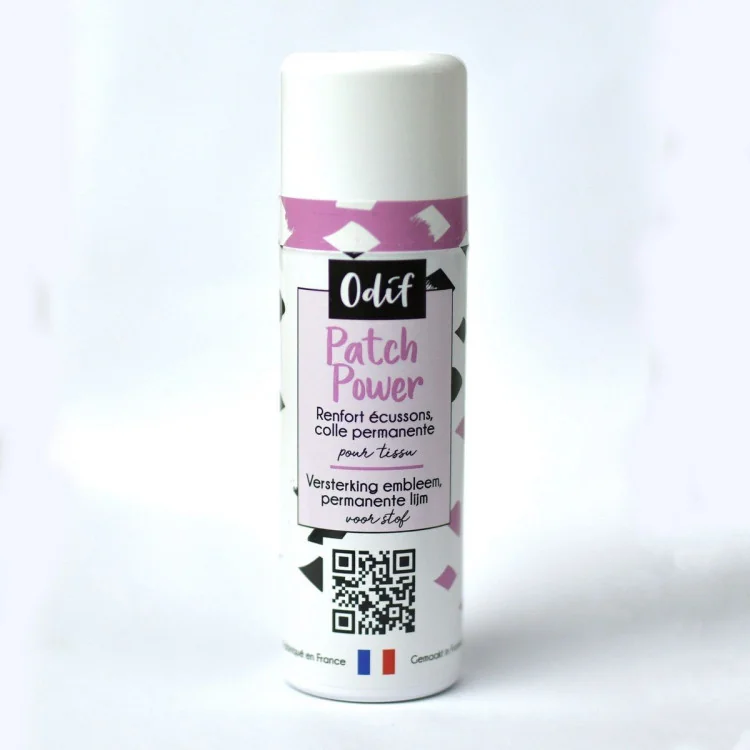 Spray colle thermocollante permanente Odif – Patch Power – 125 ml Odif : colles textiles, sprays et produits techniques - 1 Spray colle thermocollante permanente Odif – Patch Power – 125 ml Odif : colles textiles, sprays et produits techniques - 1