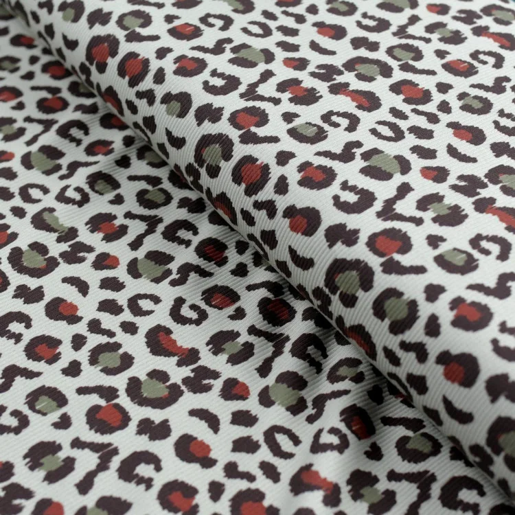 Tissu jersey côtelé "Baghera" naturel, kaki et terracotta– Collection Klass - Les Filles à Pois Design Les Filles à Pois - Desig