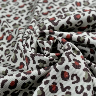 Tissu jersey côtelé "Baghera" naturel, kaki et terracotta– Collection Klass - Les Filles à Pois Design Les Filles à Pois - Desig