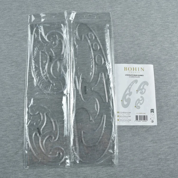 Lot de 3 pistolets de traçage Bohin – Règles courbes pour patronnage Tissus et mercerie créative – Nos sélections sans marque - 