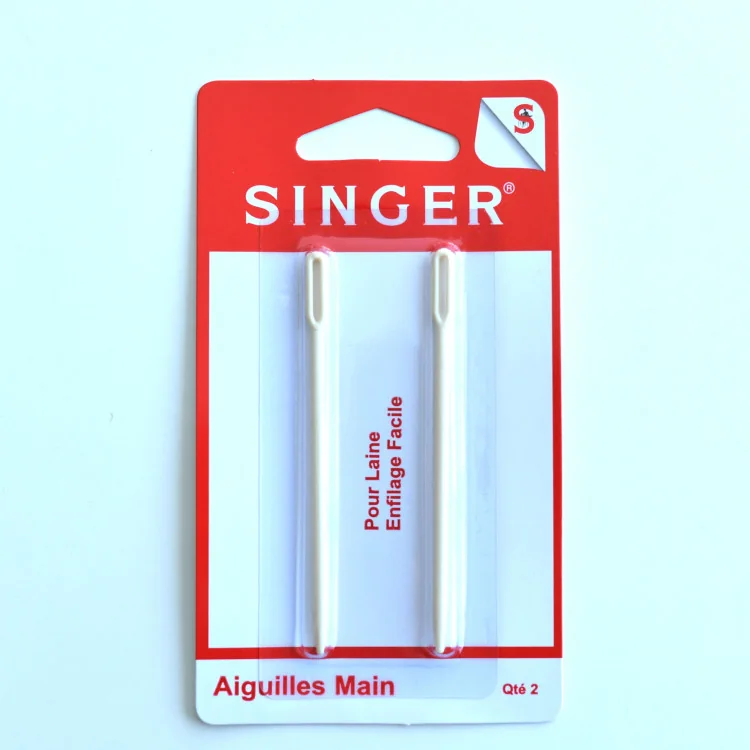 Aiguilles à laine Singer – Lot de 2 pour finitions tricot et assemblage Singer : machines à coudre, broder et surjeter emblémati