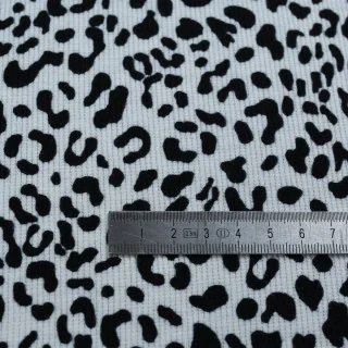 Tissu bord-côtes léopard noir sur fond blanc – Jersey côtelé Tissus et mercerie créative – Nos sélections sans marque - 5