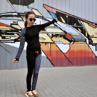 Tissu french terry léopard "Obscur" gris bleu et noir - Collection Contrastes - Les Filles à Pois Design Les Filles à Pois - De