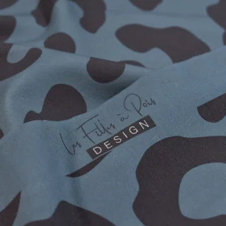 Tissu French Terry "Spirit" - Léopard Essence & Noir - Collection Angels - Les Filles à Pois - Design Les Filles à Pois - Design