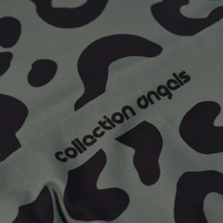 Tissu french terry léopard vieux vert – "Wild Spirit" – Collection Angels – Les Filles à Pois Design Les Filles à Pois - Design 