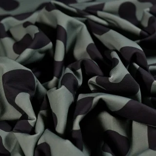 Tissu french terry léopard vieux vert – "Wild Spirit" – Collection Angels – Les Filles à Pois Design Les Filles à Pois - Design 