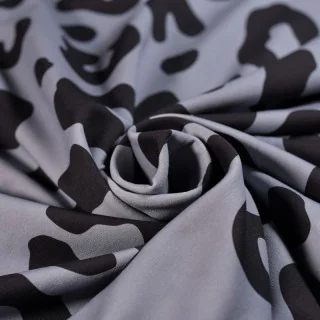 Tissu French Terry Léopard Bleu Glacier "Frozen Soul" – Collection Angels – Les Filles à Pois - Design Les Filles à Pois - Desig