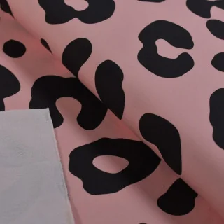 Tissu French Terry Léopard Rose Pastel "Pink Spirit" – Collection Angels – Les Filles à Pois - Design Les Filles à Pois - Design