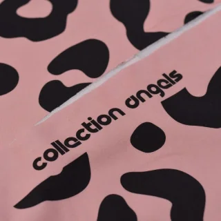 Tissu French Terry Léopard Rose Pastel "Pink Spirit" – Collection Angels – Les Filles à Pois - Design Les Filles à Pois - Design