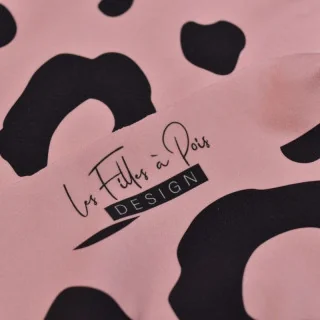 Tissu French Terry Léopard Rose Pastel "Pink Spirit" – Collection Angels – Les Filles à Pois - Design Les Filles à Pois - Design