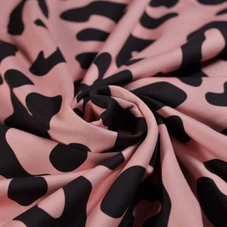 Tissu French Terry Léopard Rose Pastel "Pink Spirit" – Collection Angels – Les Filles à Pois - Design Les Filles à Pois - Design