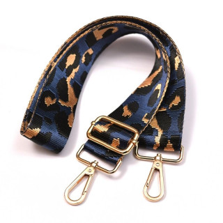 Sangle bandoulière de sac réglable léopard - Bleu, noir et doré - 38mmx140cm Autres marques - Tissus et mercerie - 1