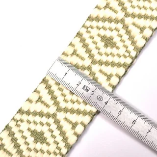 Sangle bandoulière réglable ethnique – Fond écru – 38 mm x 140 cm – Accessoires dorés Tissus et mercerie créative – Nos sélectio