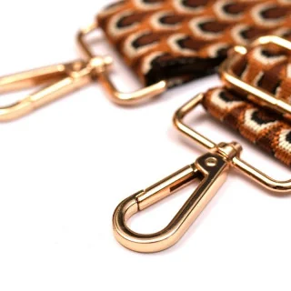 Sangle bandoulière réglable plumes de paon – Marron & cognac – 38 mm x 140 cm Tissus et mercerie créative – Nos sélections sans 