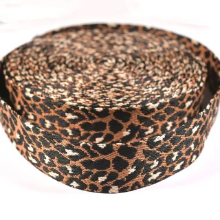 Sangle polyester motif léopard – 38 mm – 2 coloris – Vendue au mètre Tissus et mercerie créative – Nos sélections sans marque - 