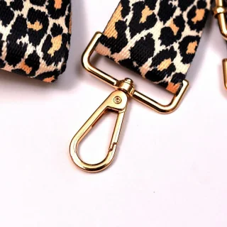 Sangle bandoulière réglable léopard lurex – Rose & noir – 38 mm x 140 cm Tissus et mercerie créative – Nos sélections sans marqu