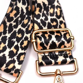 Sangle bandoulière réglable léopard lurex – Rose & noir – 38 mm x 140 cm Tissus et mercerie créative – Nos sélections sans marqu