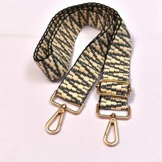 Sangle bandoulière réglable ethnique – Noir & écru – 38 mm x 140 cm Tissus et mercerie créative – Nos sélections sans marque - 2