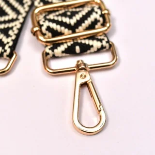 Sangle bandoulière réglable ethnique – Noir & blanc – 38 mm x 140 cm Tissus et mercerie créative – Nos sélections sans marque - 