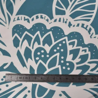 Tissu french terry "Emeraude d'Alger" paisley pétrole - Collection L'Oranaise - Les Filles à Pois Design Les Filles à Pois - Des