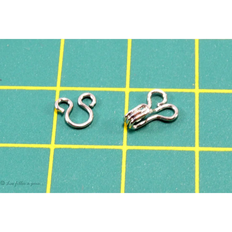 Agrafes métal à ressorts – 10 mm – Argenté – Lot de 10 sets Tissus et mercerie créative – Nos sélections sans marque - 1